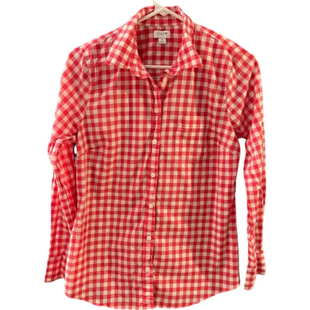 J Crew Button Down Oxford shirt size small in dark pink NWOT